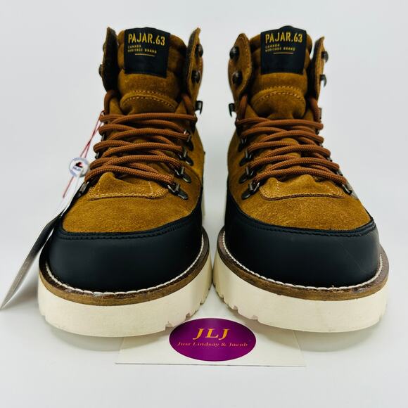 Pajar Men's Yak Cognac Suede Waterproof Lace Up Winter Boots Size 41 EU/8-8.5 US - Picture 2 of 12